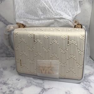 MK Michael Kors Mott metalllic Deco chain bag